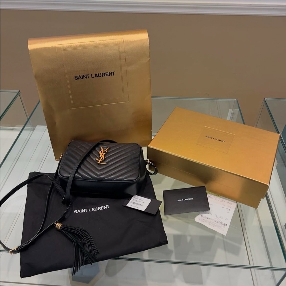 Yves Saint Laurent Small Loulou Black Quilted Crossbody Bag
